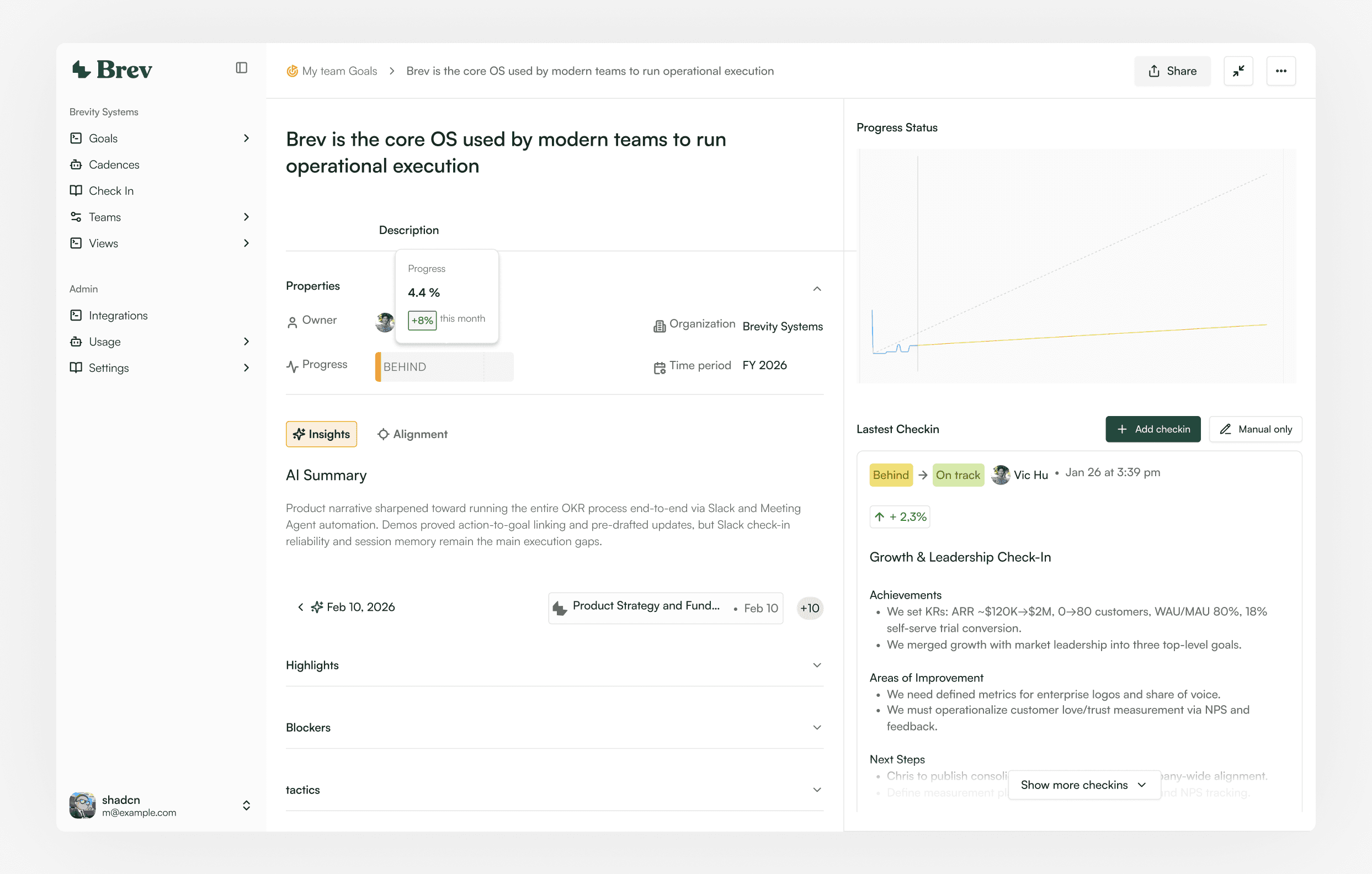 Brev IO screen
