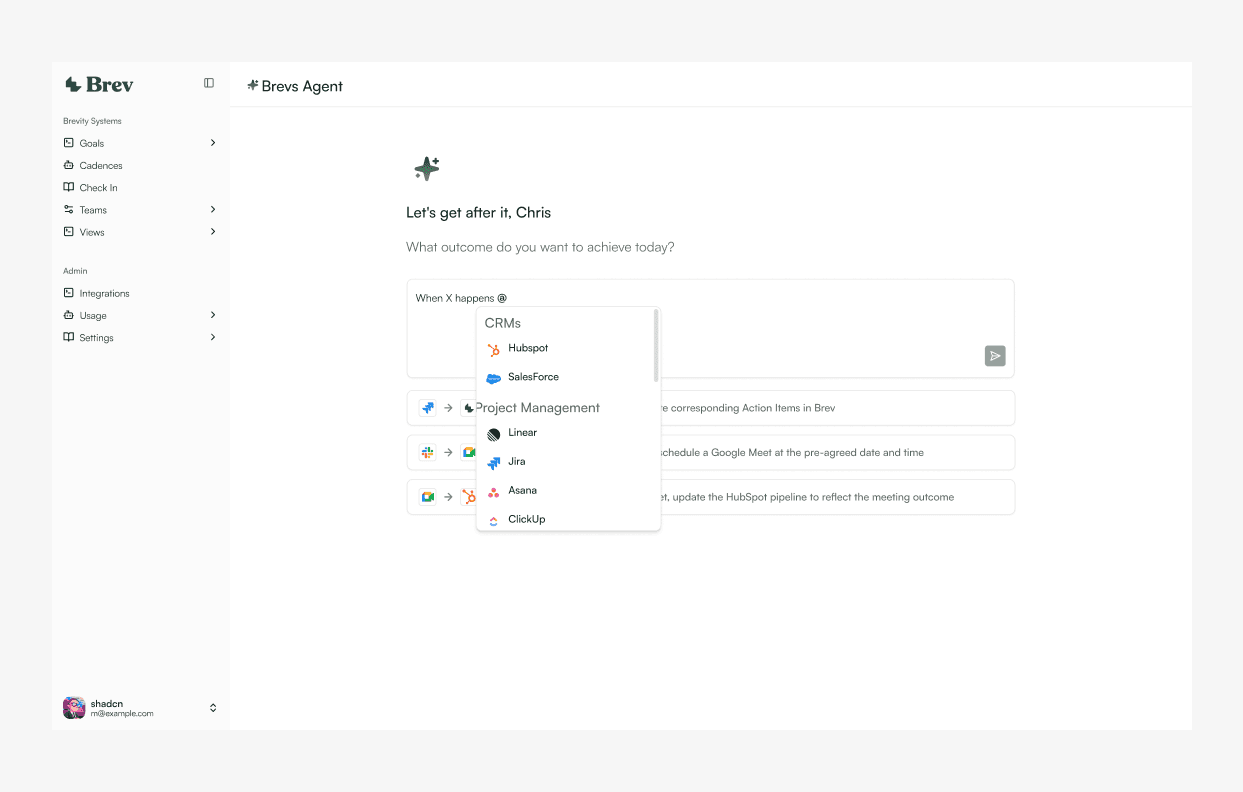 Brev IO screen